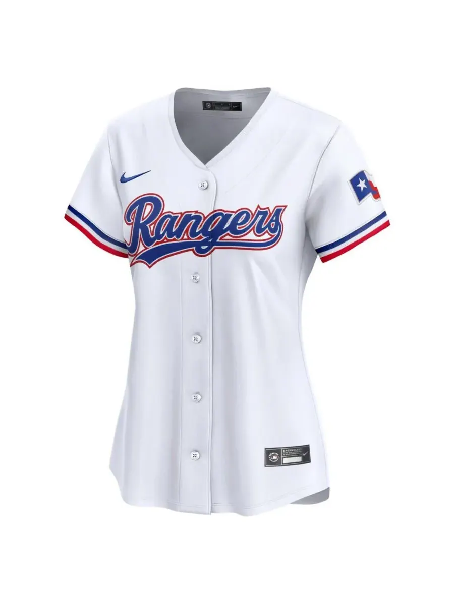 Nike Женская белая домашняя футболка игрока команды Texas Rangers имени Джейкоба де Грома — изображение 3 из 3, белый