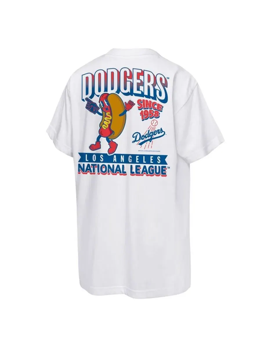 Футболка для мальчиков и девочек белого цвета с символикой Los Angeles Dodgers Cooperstown — изображение 3 из 3, белый