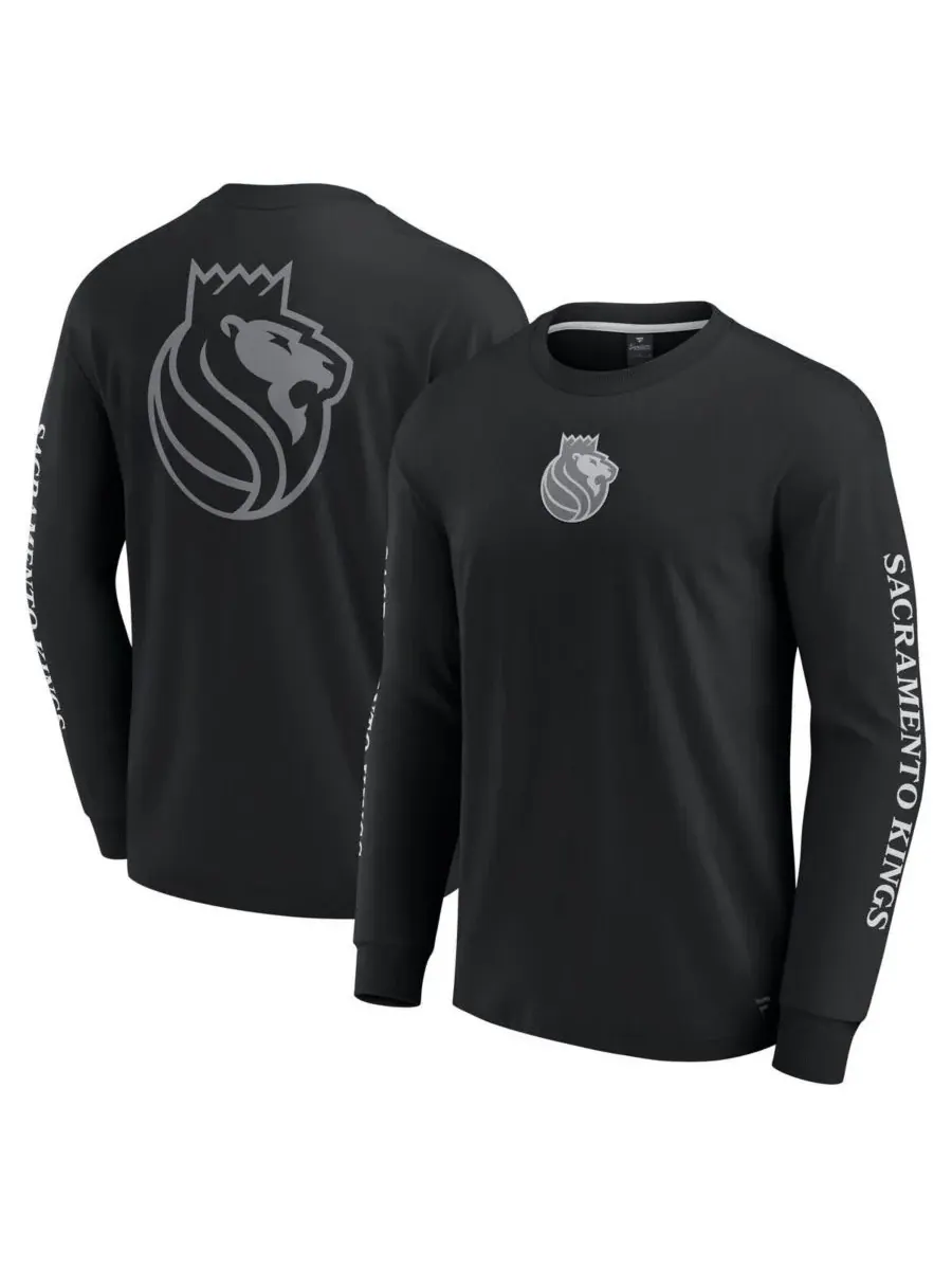 Fanatics Мужская черная футболка с длинным рукавом Sacramento Kings Elements Strive — изображение 1 из 3, черный