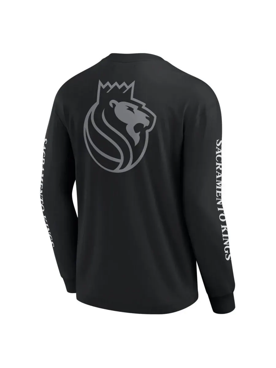 Fanatics Мужская черная футболка с длинным рукавом Sacramento Kings Elements Strive — изображение 3 из 3, черный