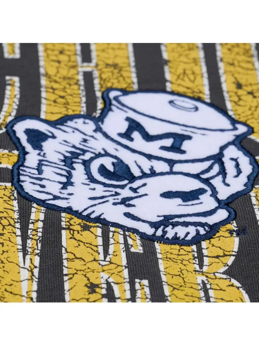 Mitchell & Ness Мужская черная флисовая толстовка Michigan Wolverines Downtown — изображение 2 из 4, черный