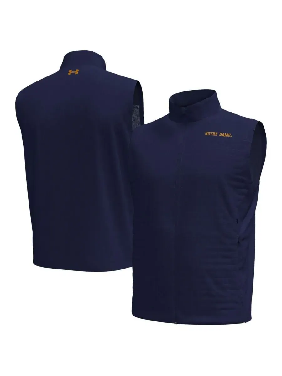 Under Armour Мужской темно-синий жилет-свитер на молнии Notre Dame Fighting Irish Drive Pro Storm — изображение 1 из 3