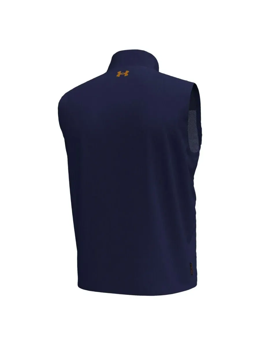 Under Armour Мужской темно-синий жилет-свитер на молнии Notre Dame Fighting Irish Drive Pro Storm — изображение 2 из 3