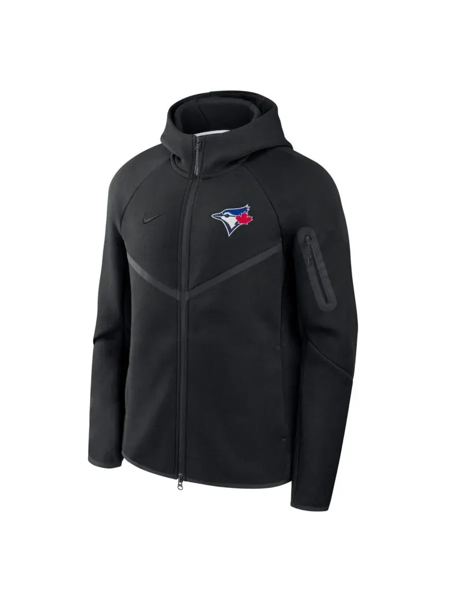 Худи-ветровка с флисом Tech Fleece, полносью застегивающаяся, с капюшоном, модель Windrunner Nike — изображение 2 из 3