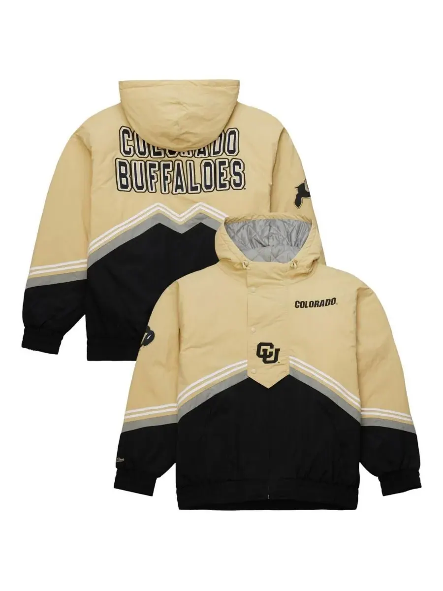 Mitchell & Ness Мужская ветровка на молнии в стиле ретро с золотисто-черным рисунком Colorado — изображение 1 из 5