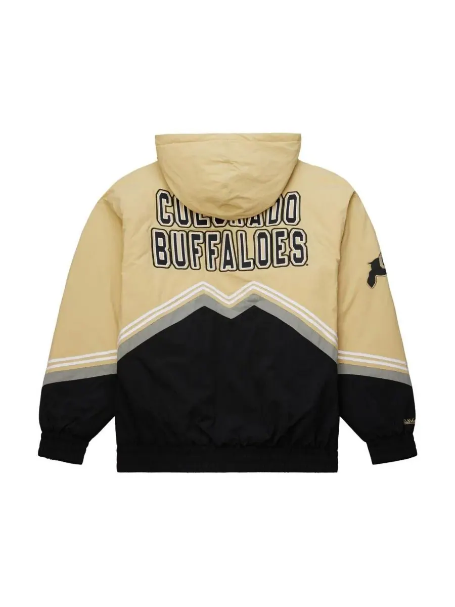 Mitchell & Ness Мужская ветровка на молнии в стиле ретро с золотисто-черным рисунком Colorado — изображение 4 из 5