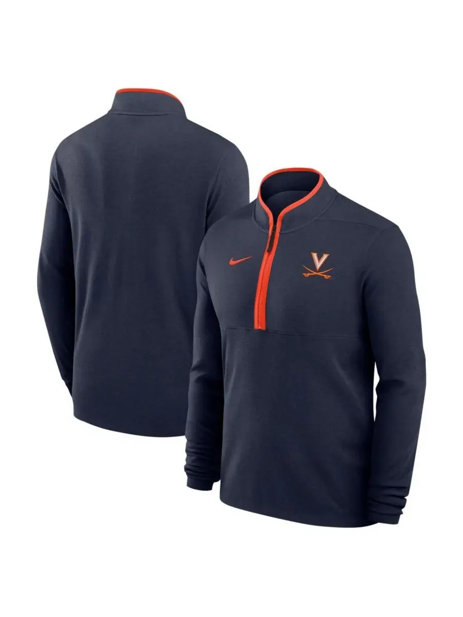 Nike Мужская темно-синяя футболка Virginia Cavaliers Coaches Courtside Basketball Victory — изображение 1 из 3, темно-синий