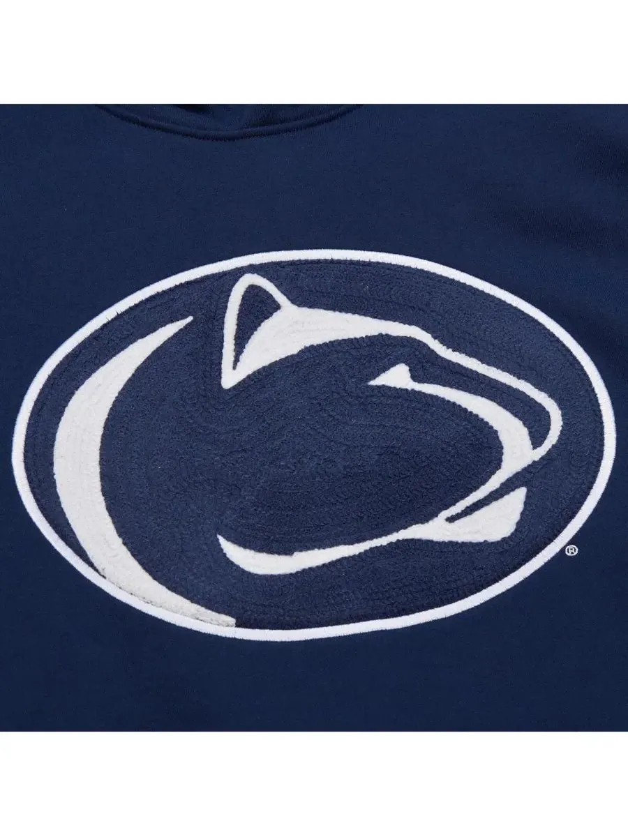 Mitchell & Ness Мужская темно-синяя флисовая толстовка с капюшоном Penn State Nittany Lions с — изображение 3 из 5