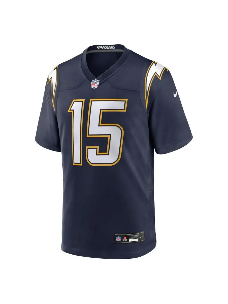 Nike Мужская темно-синяя футболка Ladd McConkey Los Angeles Chargers Alternate Super Chargers Game — изображение 3 из 3
