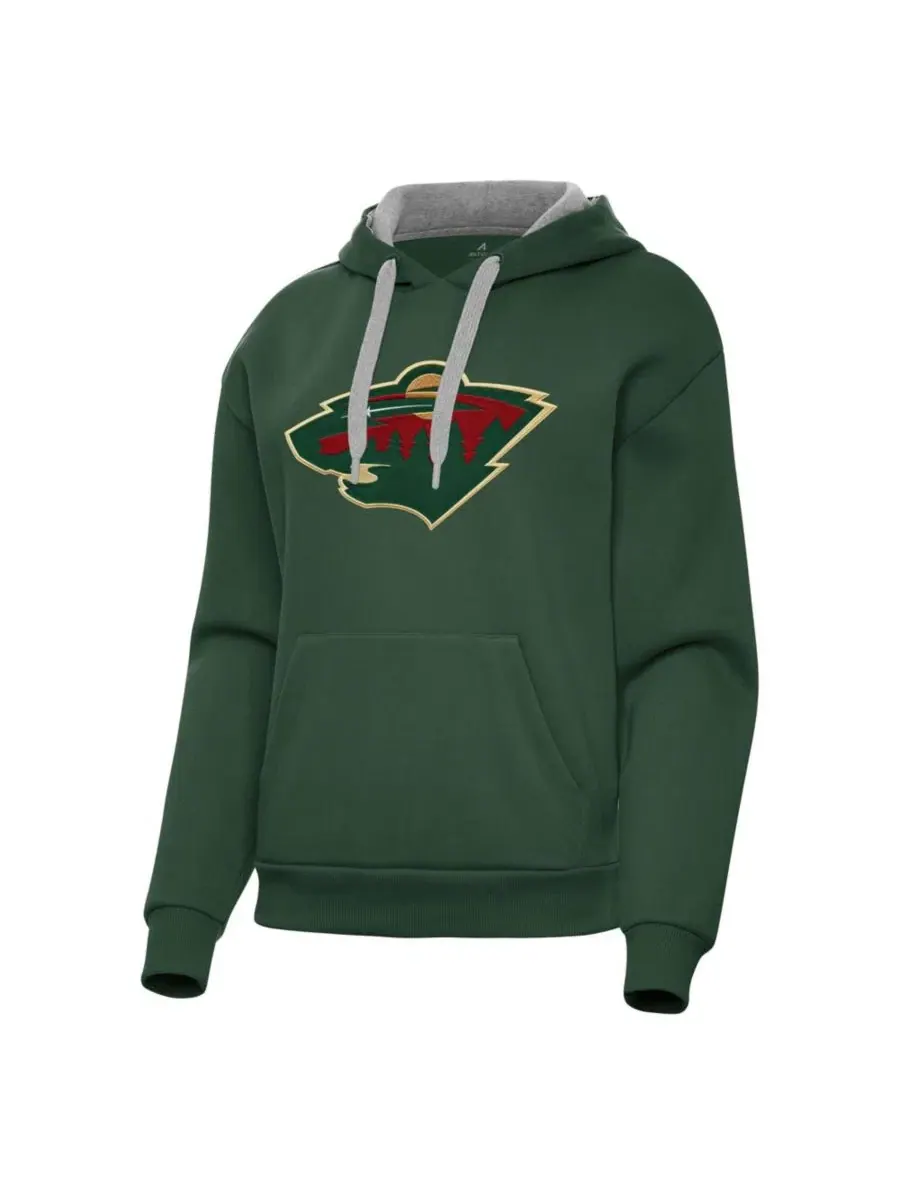 Толстовка с капюшоном Antigua Minnesota Wild Victory с начесом — изображение 1 из 1, зеленый