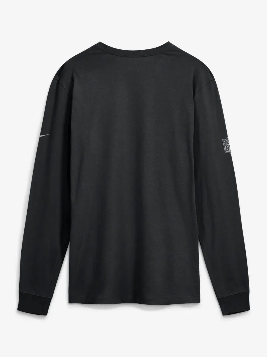Футболка с длинным рукавом Dri-FIT Pittsburgh Steelers Sideline Bold Arch Star Nike — изображение 2 из 2, черный