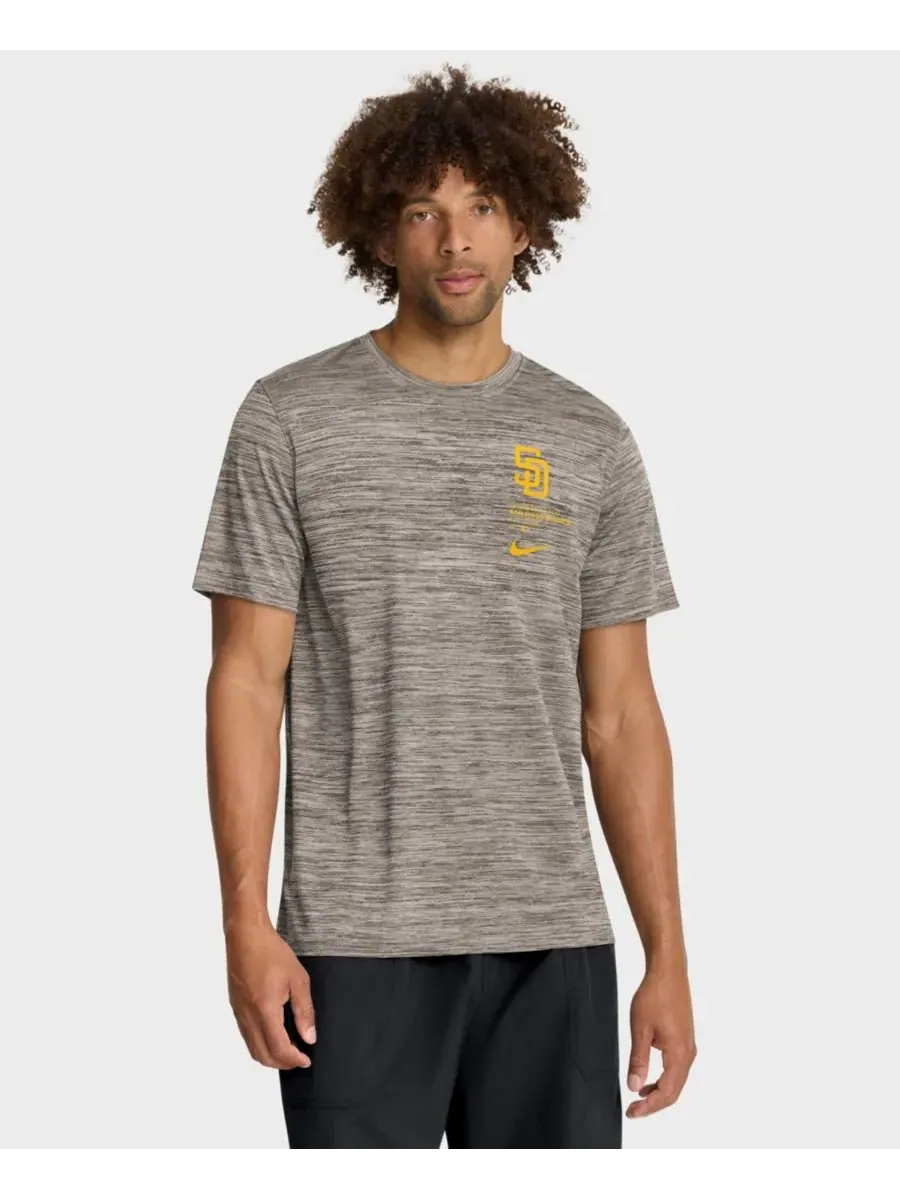 Футболка Nike Velocity Dri-FIT с принтом — изображение 1 из 5, коричневый