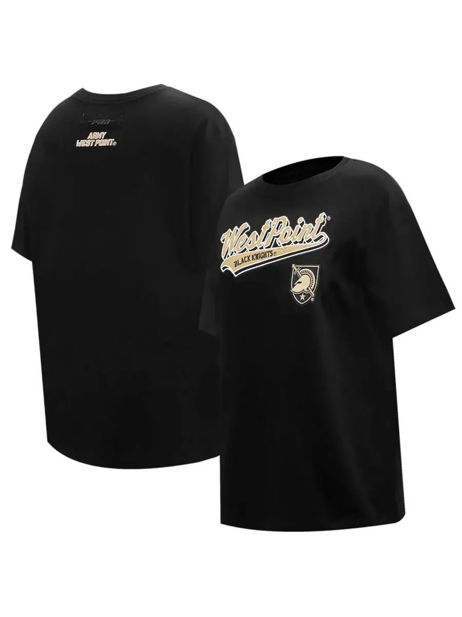 Pro Standard Женская футболка Black Army Black Knights Script Tail Oversized Boyfriend T-Shirt — изображение 1 из 5, черный