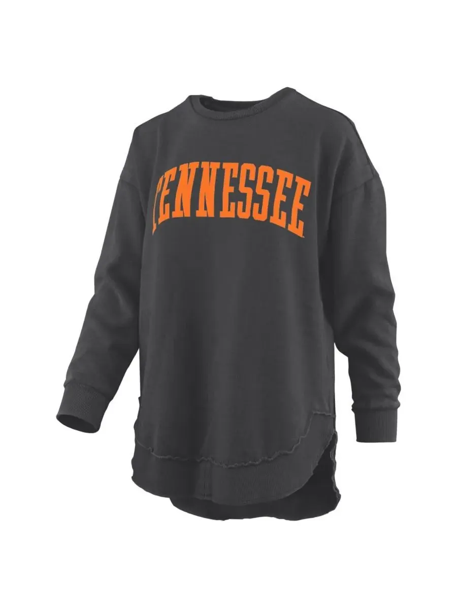 Pressbox Женская черная флисовая толстовка с длинными рукавами Tennessee Volunteers Melange Poncho — изображение 2 из 3