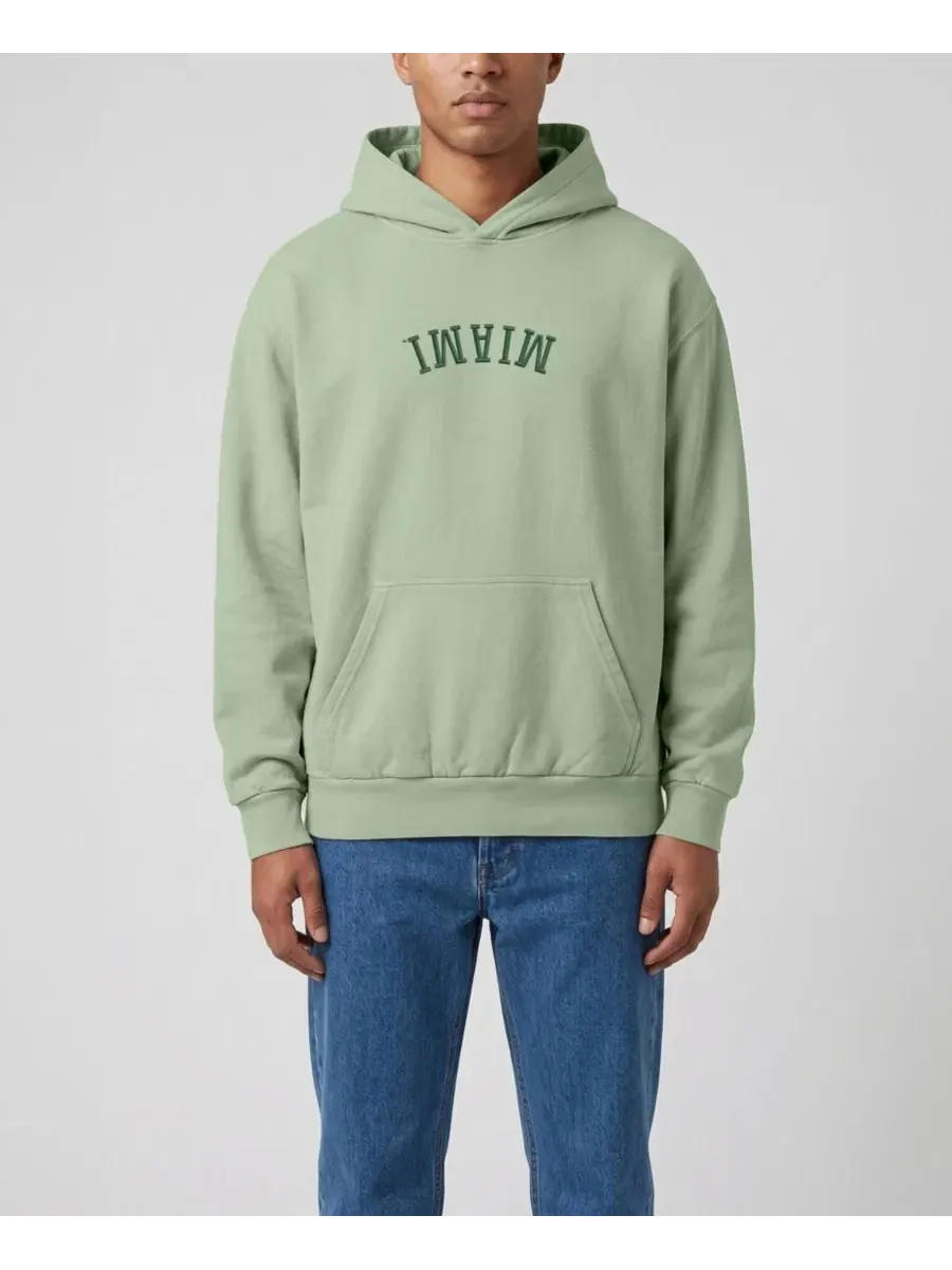 Мужской худи Uscape Apparel с вышивкой Miami Hurricanes, оверсайз — изображение 1 из 2, зеленый