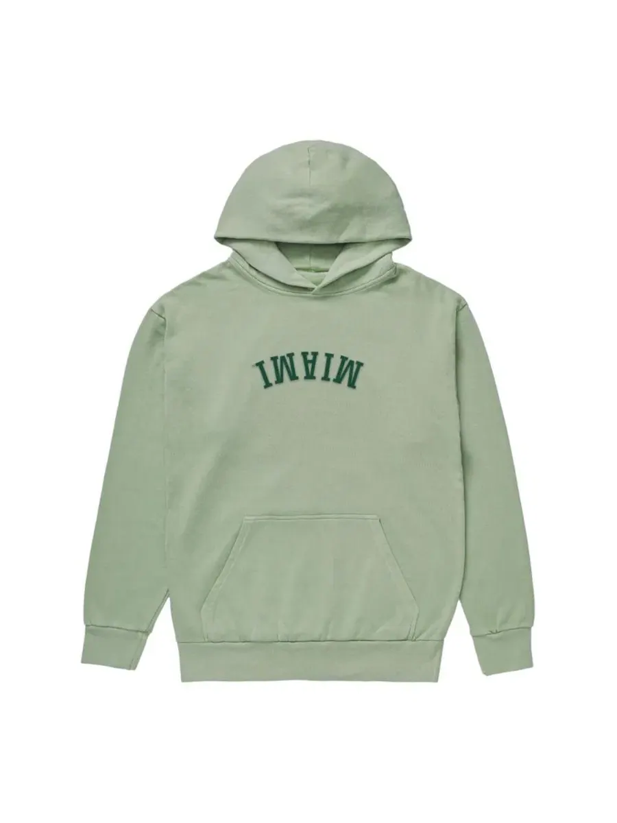 Мужской худи Uscape Apparel с вышивкой Miami Hurricanes, оверсайз — изображение 2 из 2, зеленый