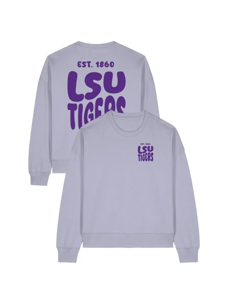 Женский свитшот с принтом LSU Tigers Cloud Uscape Apparel — изображение 1 из 4, фиолетовый