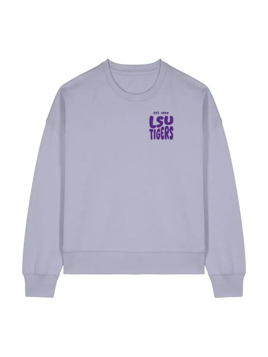 Женский свитшот с принтом LSU Tigers Cloud Uscape Apparel — изображение 2 из 4, фиолетовый