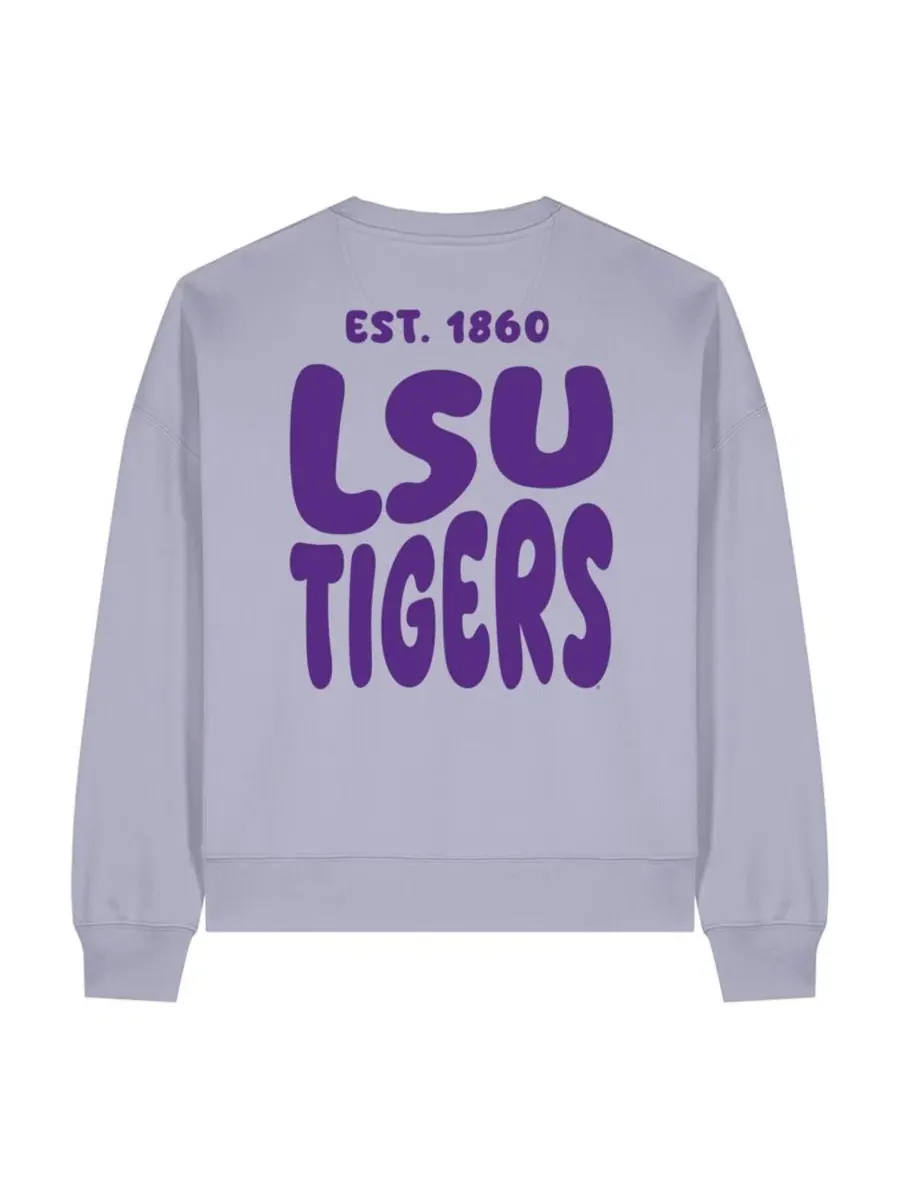 Женский свитшот с принтом LSU Tigers Cloud Uscape Apparel — изображение 3 из 4, фиолетовый