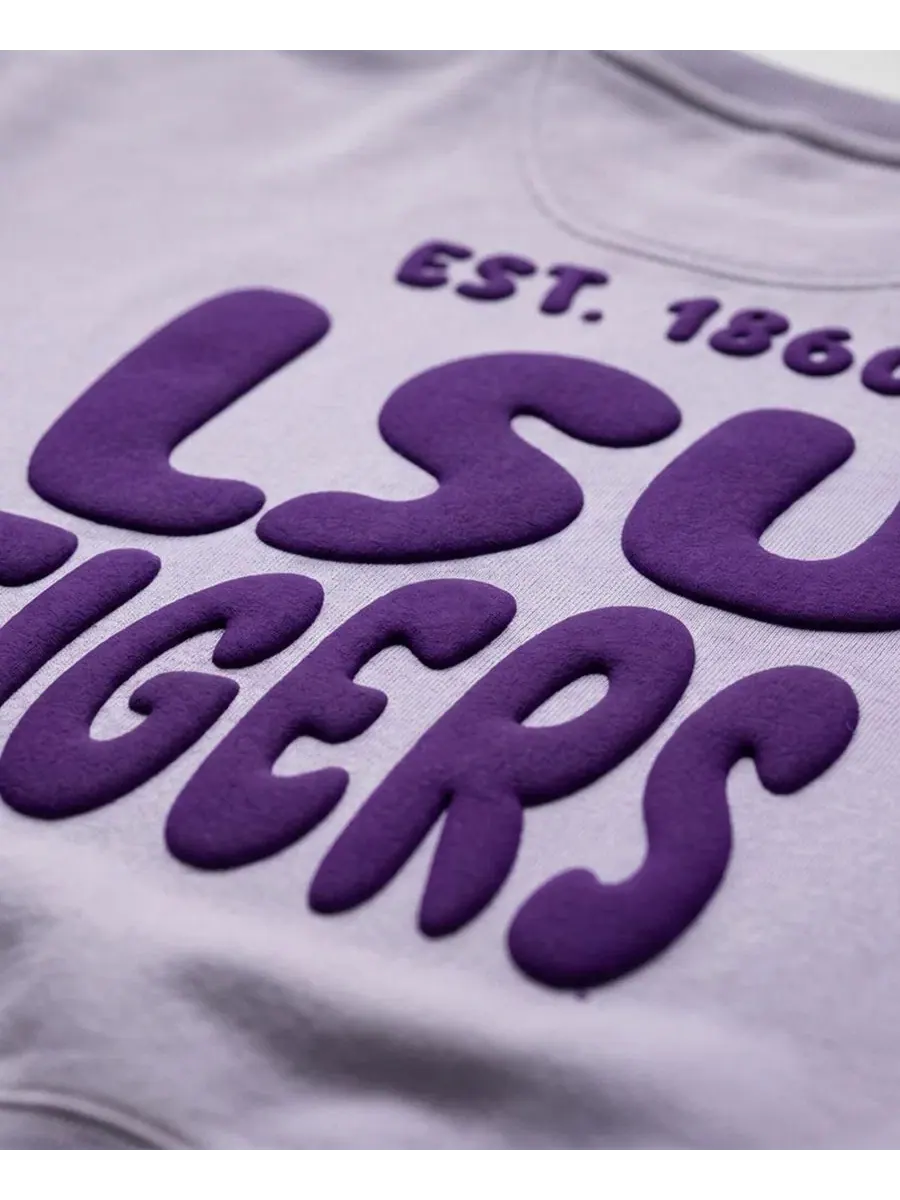 Женский свитшот с принтом LSU Tigers Cloud Uscape Apparel — изображение 4 из 4, фиолетовый