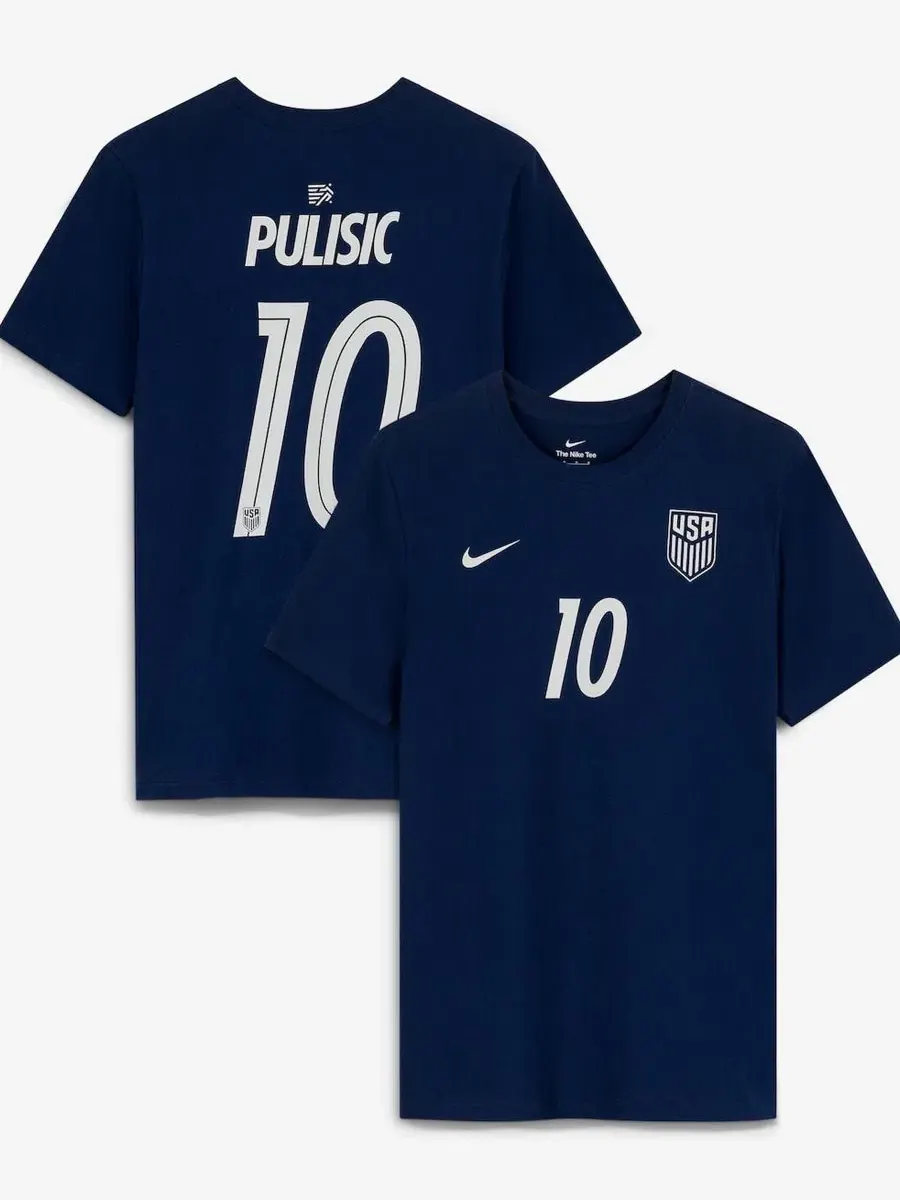Футболка с именем и номером Кристиана Пулишича Nike — изображение 1 из 3, темно-синий