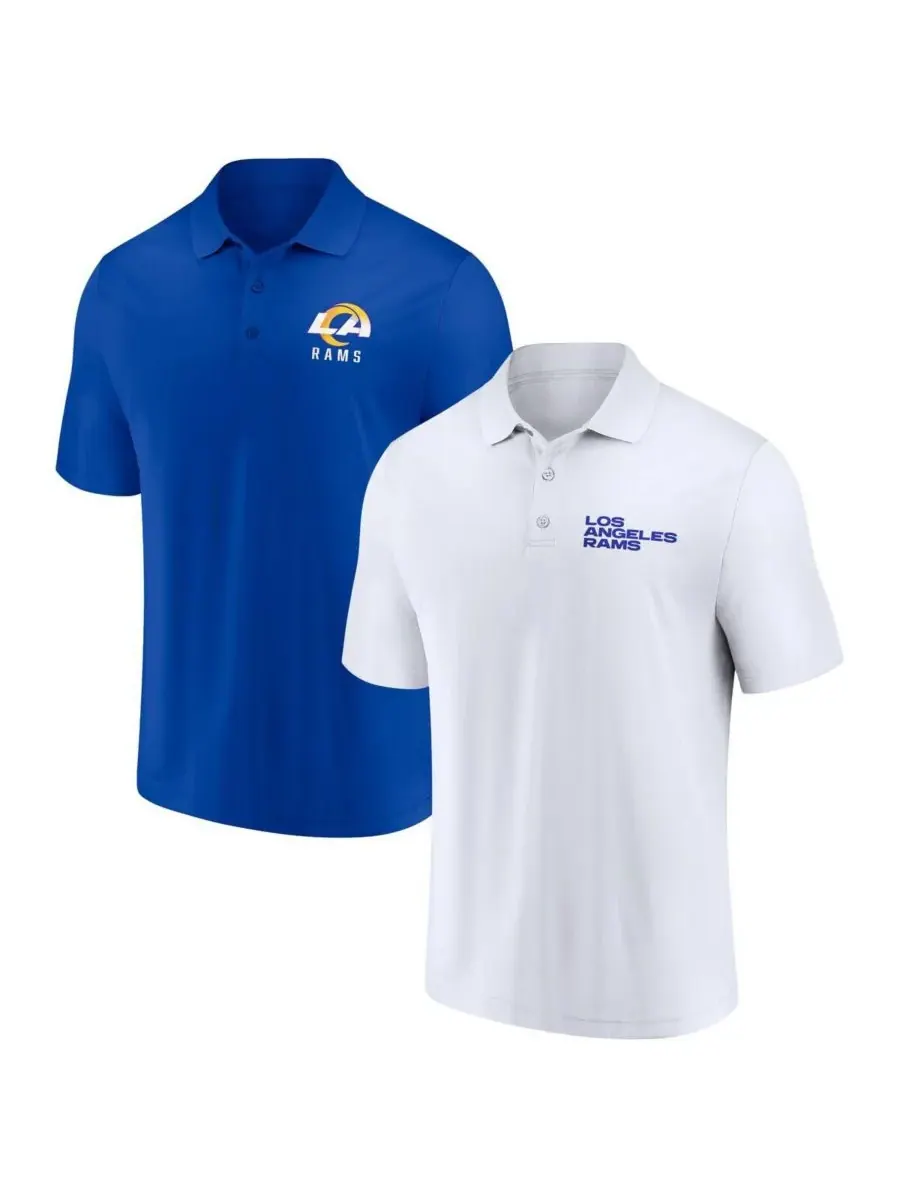 Fanatics Мужской комплект из двух поло-рубашек Los Angeles Rams Lockup белого и королевского синего — изображение 1 из 4
