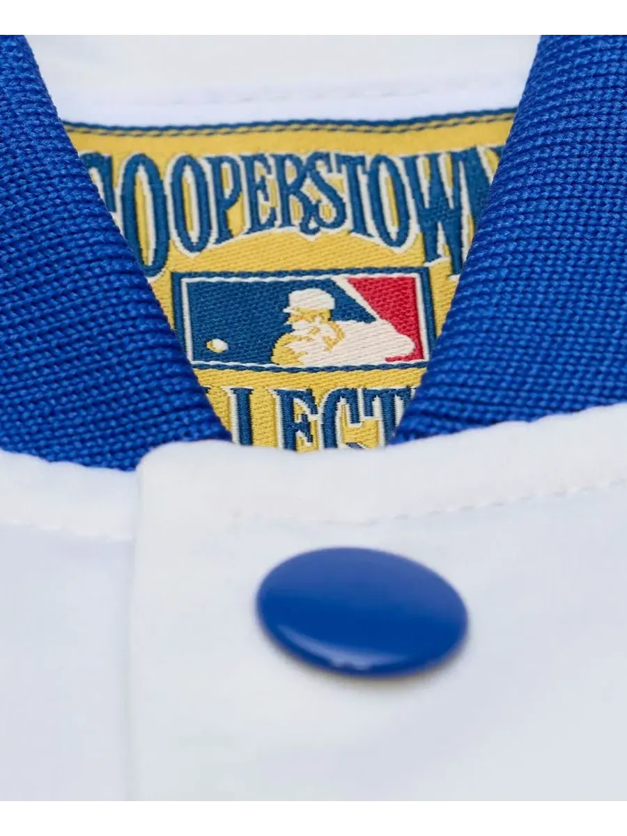 Куртка сатиновая легкая на кнопках Chicago Cubs Cooperstown Collection Mitchell & Ness — изображение 2 из 4, белый