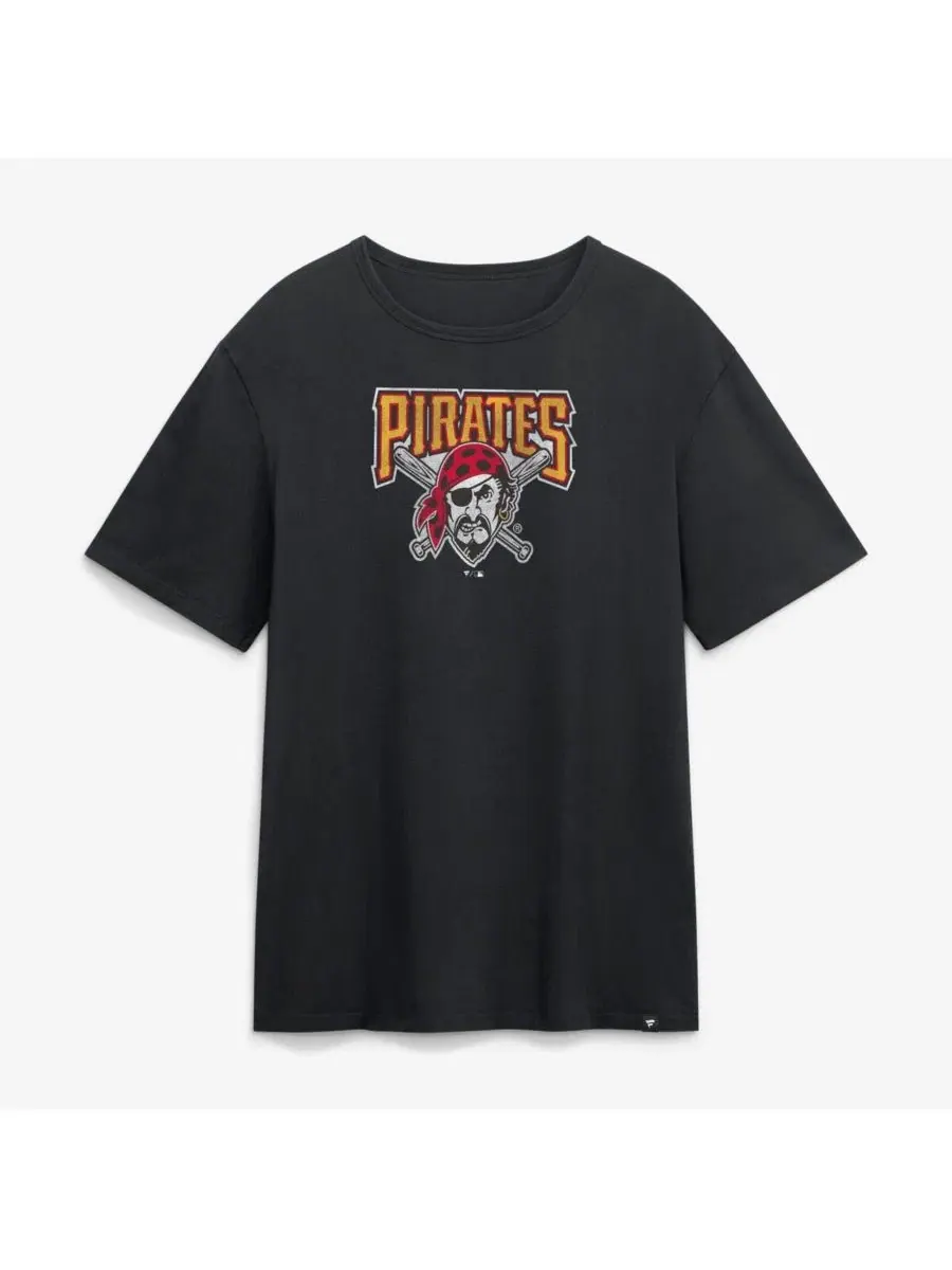 Футболка с винтажным принтом Pittsburgh Pirates Fanatics — изображение 1 из 2, черный