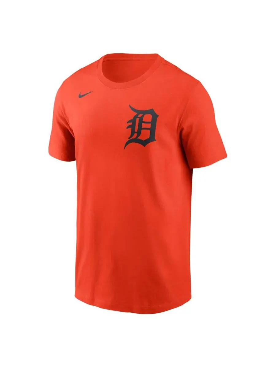 Футболка с принтом Wordmark Nike — изображение 1 из 2, оранжевый