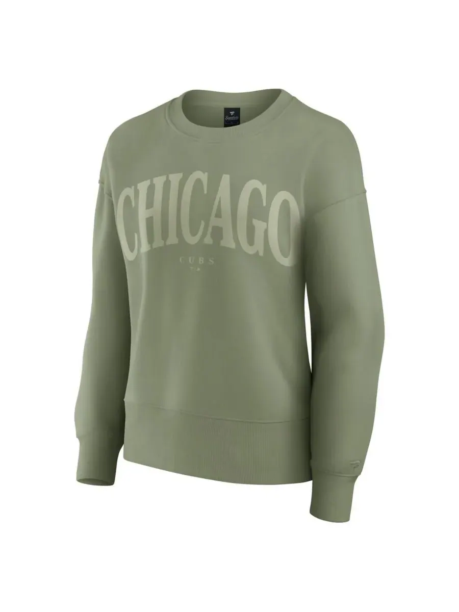 Fanatics Женская зеленая толстовка-пуловер Chicago Cubs Elements Flow — изображение 2 из 3, зеленый