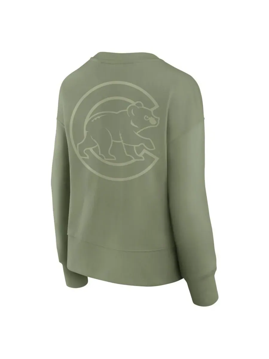 Fanatics Женская зеленая толстовка-пуловер Chicago Cubs Elements Flow — изображение 3 из 3, зеленый