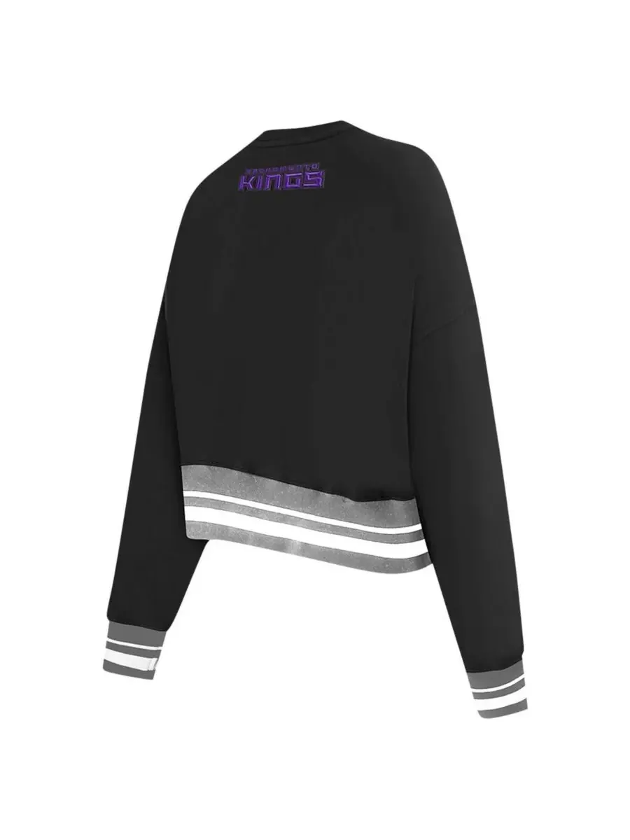 Pro Standard Женская черная укороченная толстовка Sacramento Kings Area Code — изображение 2 из 3, черный