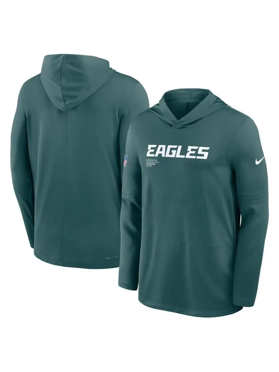 Nike Мужская толстовка с длинными рукавами и принтом "Philadelphia Eagles" цвета — изображение 1 из 2, зеленый