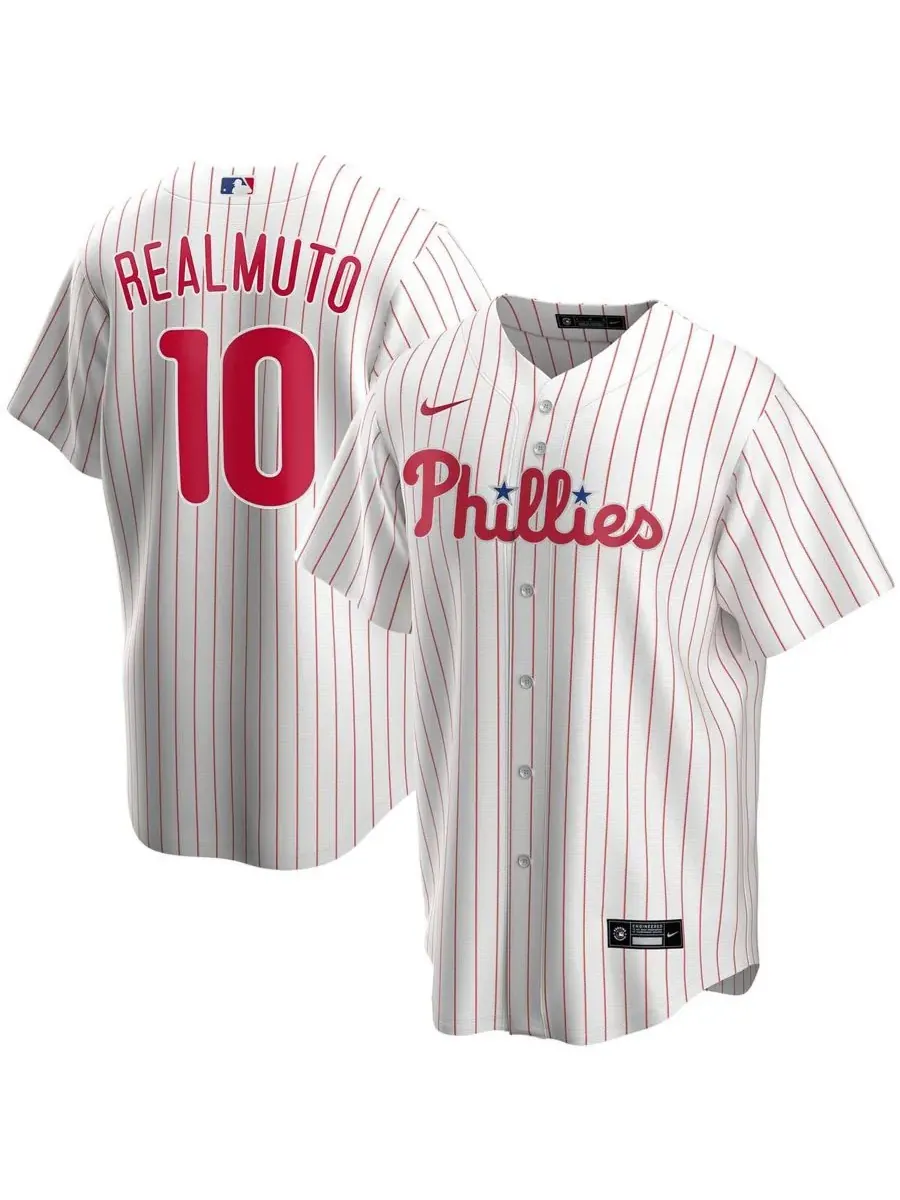 Nike Мужская белая домашняя футболка JT Realmuto Philadelphia Phillies с именем игрока — изображение 1 из 4, белый