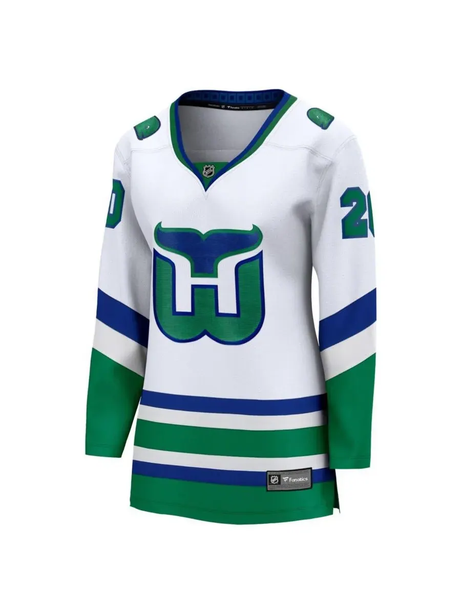 Fanatics Женская футболка Себастьяна Ахо белого цвета с надписью Carolina Hurricanes Whalers — изображение 3 из 3, белый