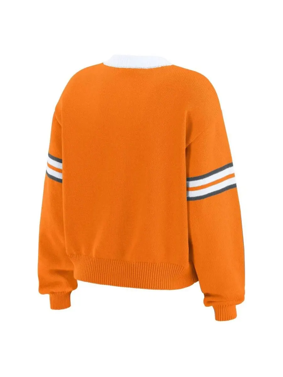 WEAR by Erin Andrews Женский оранжевый пуловер Tennessee Volunteers с завязками — изображение 2 из 4