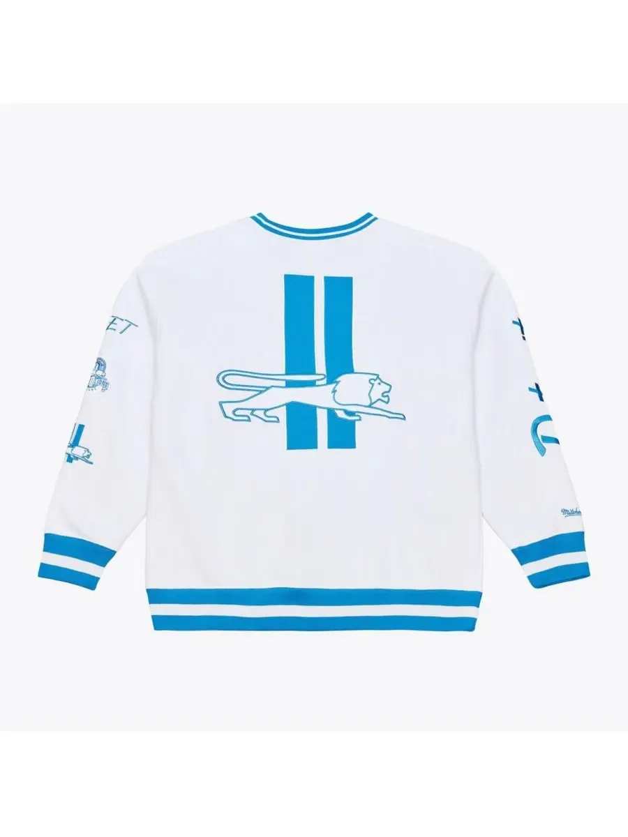 Мужская белая толстовка Detroit Lions из арктического флиса Mitchell & Ness — изображение 2 из 5, белый