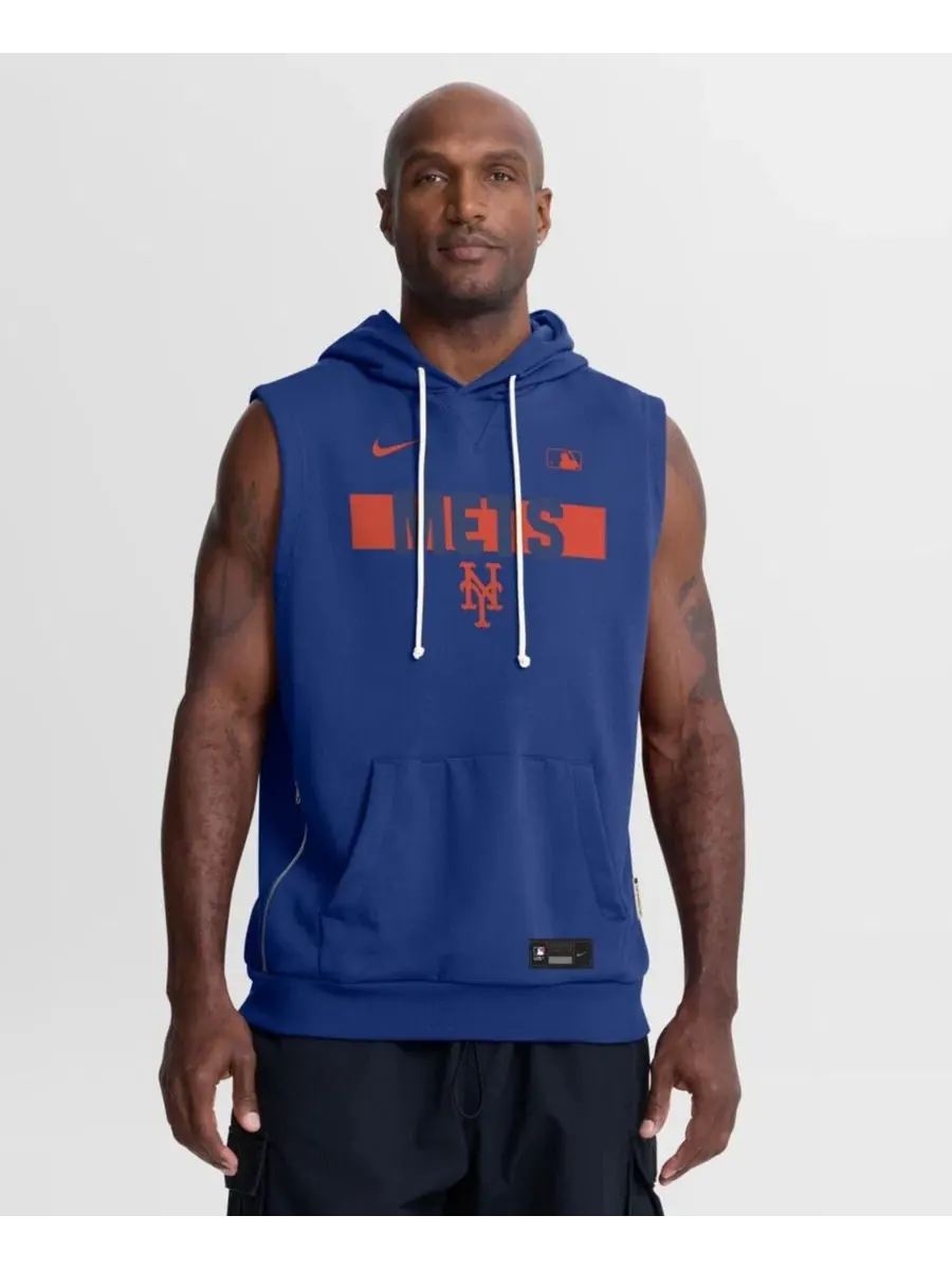 Безрукавка с капюшоном Nike Royal New York Mets Authentic Collection Standard Issue Dri-FIT — изображение 1 из 4, королевский