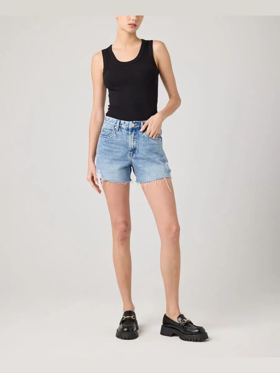 Женские шорты The Barrow Fray Hem High-Rise Shorts Blank Nyc — изображение 2 из 4
