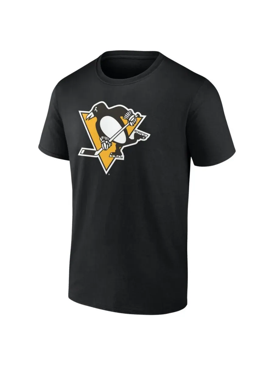 Футболка с принтом Essential Pittsburgh Penguins Logo Athletic — изображение 2 из 3, черный