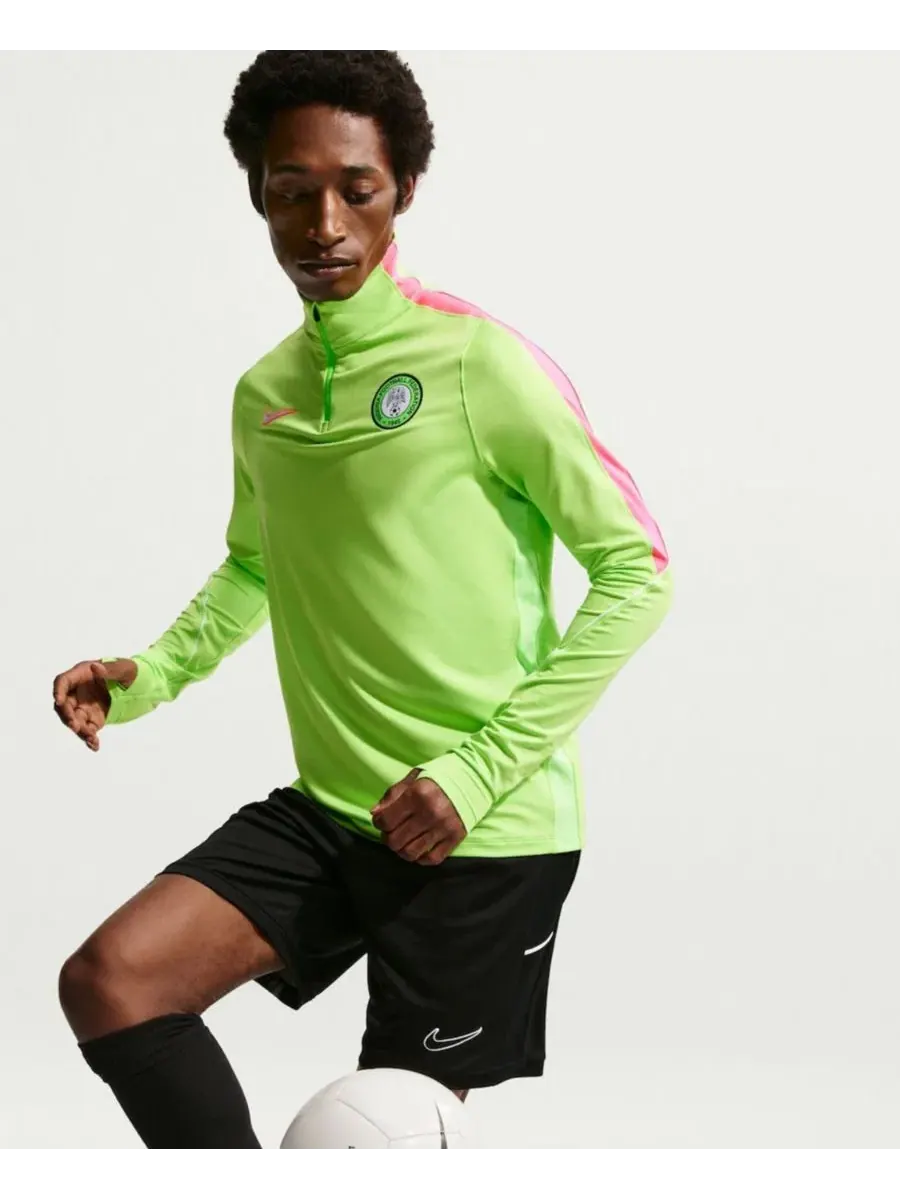 Футболка с длинным рукавом Nike Nigeria National Team 2026 Strike Dri-FIT Quarter-Zip — изображение 3 из 5, зеленый