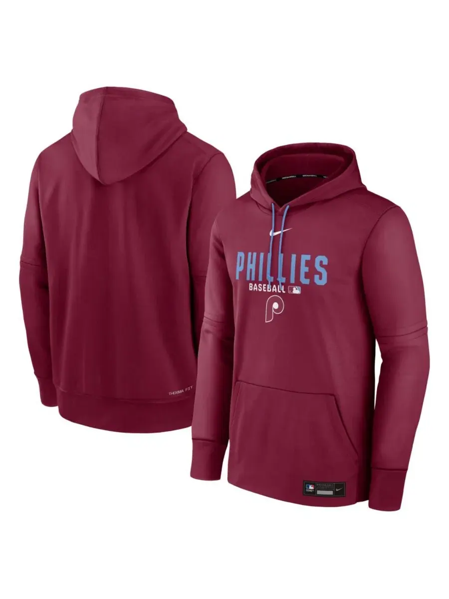 Худи с длинным рукавом, съемными рукавами, Therma-FIT, Philadelphia Phillies Authentic Collection — изображение 1 из 3
