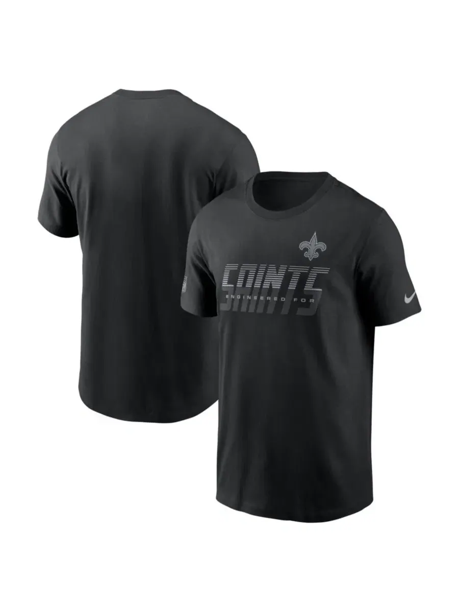 Футболка с технологией Dri-FIT New Orleans Saints Sideline Dri-FIT Nike — изображение 1 из 3, черный