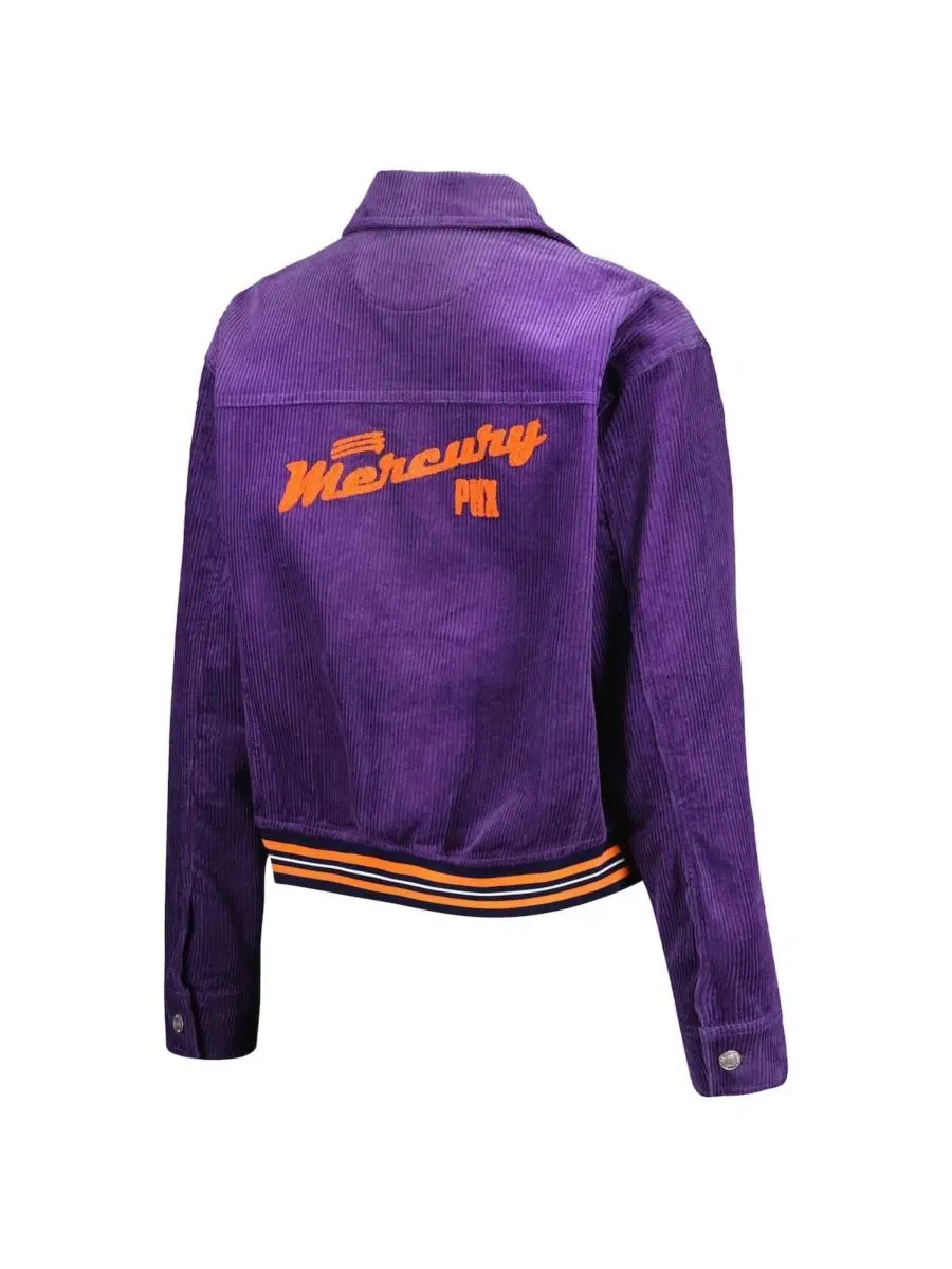 Женская куртка из вельвета с вышивкой Phoenix Mercury The Wild Collective — изображение 3 из 4, фиолетовый
