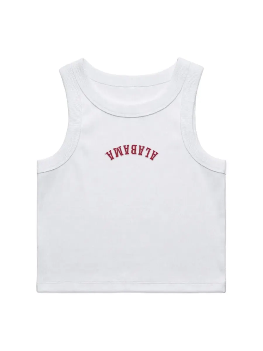 Топ-майка без рукавов с вышивкой Upside Down Embroidery Uscape Apparel — изображение 2 из 2, белый