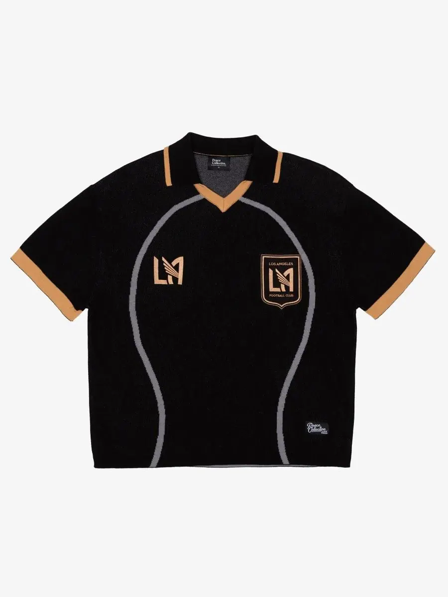 Футболка с принтом LAFC Team Crest Knit Jersey Peace Collective — черный
