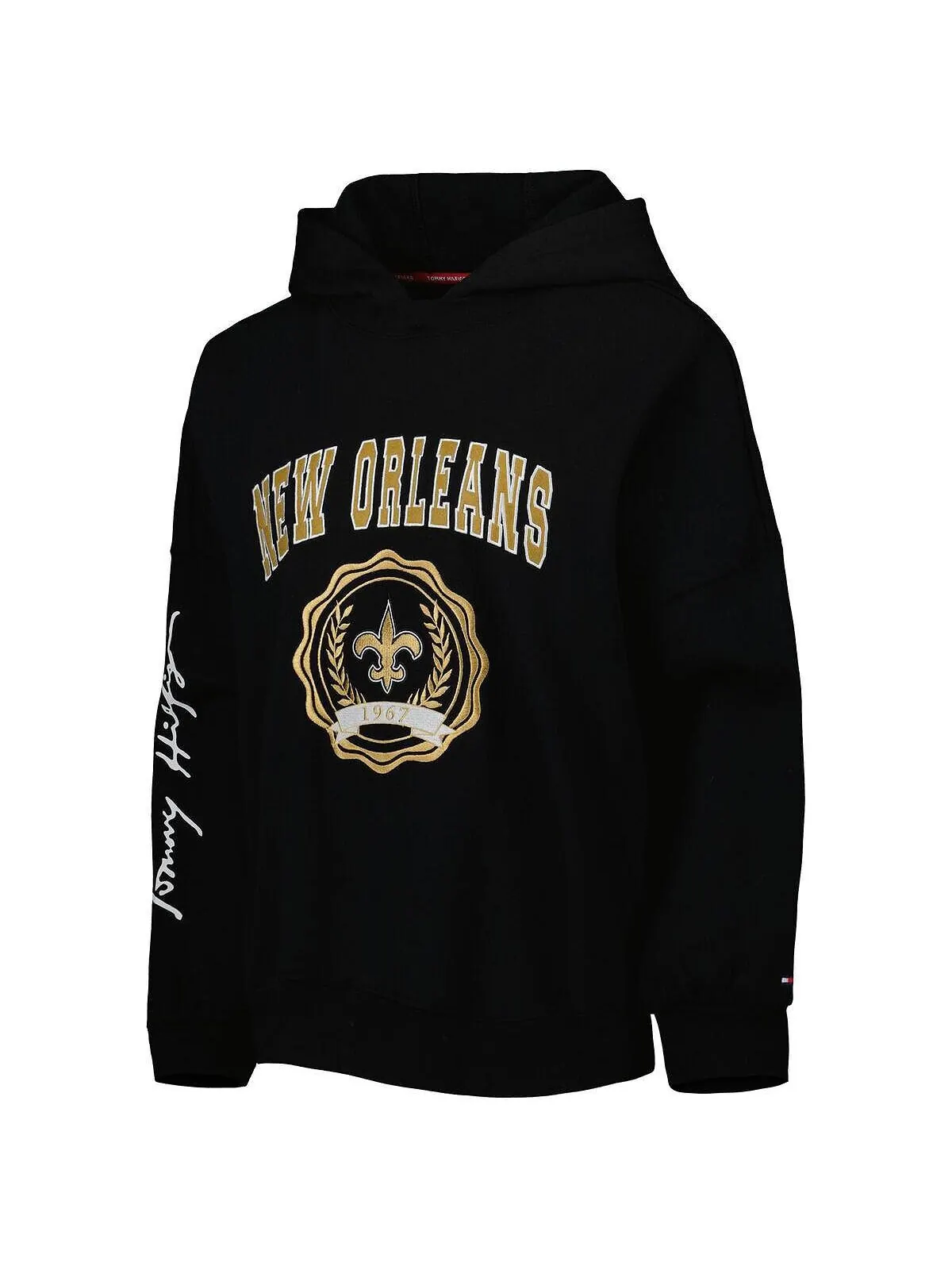 Женский черный пуловер с капюшоном New Orleans Saints Becca Tommy Hilfiger — изображение 2 из 2