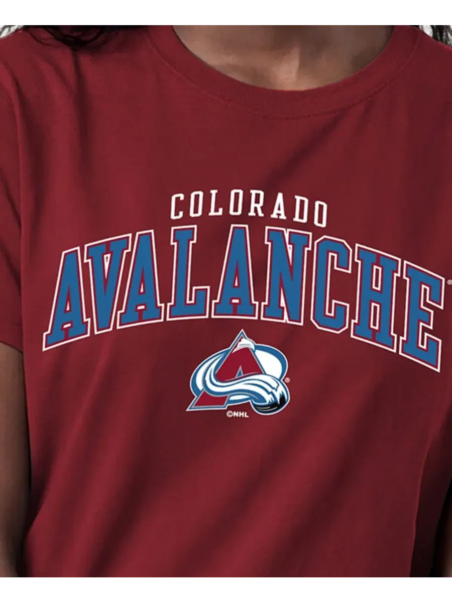 Женская футболка с круглым вырезом с принтом Colorado Avalanche Champion — изображение 5 из 5, бордовый