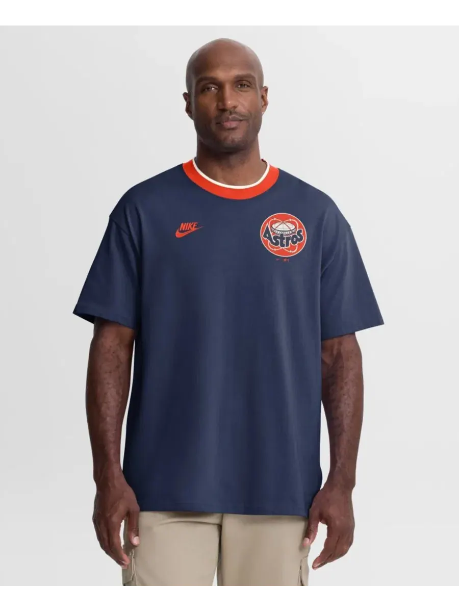 Футболка-кольцо Houston Astros Cooperstown Collection Nike — изображение 1 из 4, темно-синий