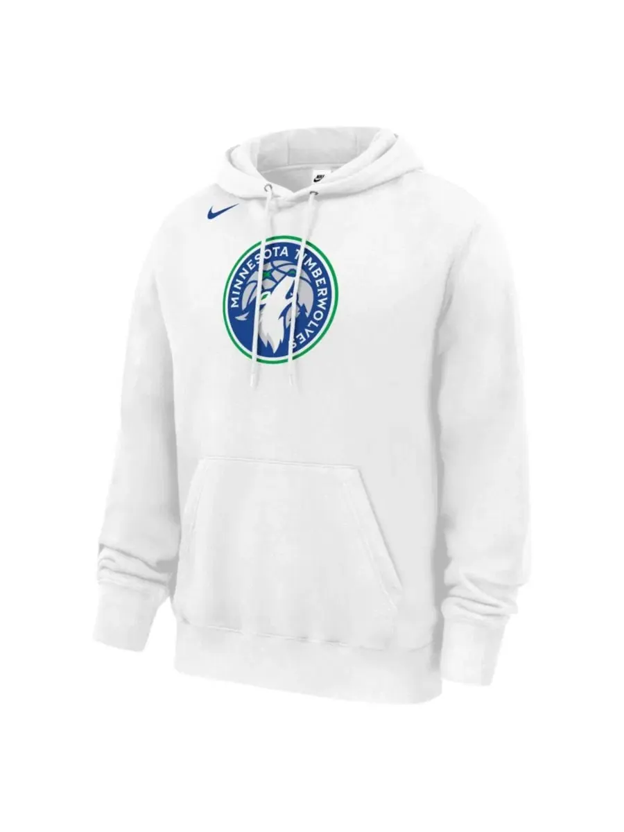 Худи с флисом Club Fleece Minnesota Timberwolves Nike — изображение 1 из 1, белый